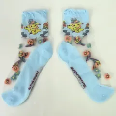 【中古】衣類 ピカチュウ Pokemon Botanical Easter ミドルソックス シースルー 23-25cm 「ポケットモンスター」 ポケモンセンター限定