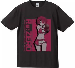 [중고] 티셔츠 럼 티셔츠 블랙 XL 사이즈 [Re : 처음부터 시작하는 이세계 생활]