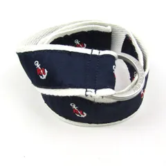 ラルフローレン ベルト アンカー刺繍 キャンバス ブランド 小物 キッズ 男の子用 ネイビー RALPH LAUREN 【中古】