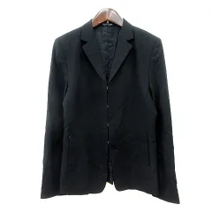 コムサデモード COMME CA DU MODE テーラードジャケット 総裏地 ウール L 黒 ブラック /MN
