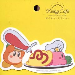 [중고] 스티커 스티커 (캐릭터) 커비 & 와돌디 (오므라이스) 다이컷 스티커 [별 커비 커비 카페 2018]