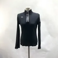 パーリーゲイツ レディース ハーフジップインナー ブラック 0 ヴィンテージ