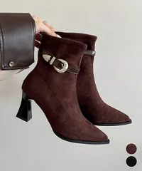 ポインテッドトゥ ブーツ ショートブーツ