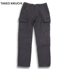 TAKEO KIKUCHI タケオキクチ 秋冬 ウール★ カーゴ テーパード パンツ Sz.2 メンズ 灰 グレー