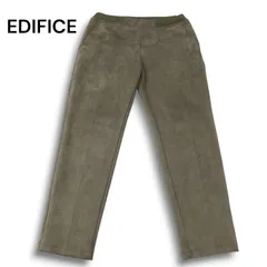 EDIFICE エディフィス 秋冬 Fスウェード★ ストレッチ テーパード スラックス パンツ Sz.S メンズ 日本製のサムネイル