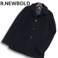 R.NEWBOLD ポールスミス 秋冬★ メルトン ウール シングル ジャケット コート Sz.S メンズ 紺 ネイビー