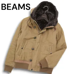 BEAMS ビームス 秋冬 裏ファー★ 中綿 N-2B ミリタリー フライト ジャケット Sz.S メンズのサムネイル
