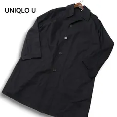 【美品】UNIQLO U ユニクロ ユー ルメール ステンカラー バルマカーン コート Sz.L メンズ 黒