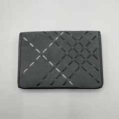 極美品　希少　BURBERRY バーバリー　名刺入れ　カードケース　定期入れ　ノバチェック　スエード　チェック　刺繍　レザー　グレー　黒　ブラック