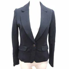 エフデ ef-de テーラードジャケット 総裏地 9 M 紺 ネイビー /YK