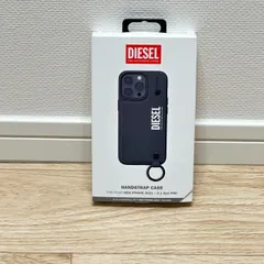 DIESEL ディーゼル iPhone 13 Pro Leather Tech Chain Handstrap Case FW21 black/white  47177