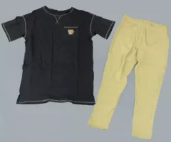 【中古】衣料雑貨 喫茶ポアロ ラウンジセット(半袖＆ロングパンツ) Detective Conan ダークグレイ XXLサイズ 「名探偵コナン×GU」