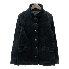 ハッシュアッシュ HusHusH ジャケット シングル 総裏地 コーデュロイ 2 M 黒 ブラック /MN