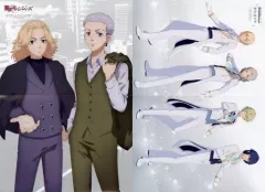 【中古】ポスター 両面A3ピンナップ(二つ折) 佐野万次郎＆三ツ谷隆/fine(旧) 「東京リベンジャーズ/あんさんぶるスターズ!! 追憶セレクション エレメント」 PASH! 2023年4月号 綴じ込み付録