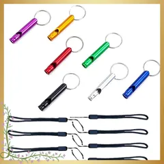 【迅速発送】MINBOOT ホイッスル 防災 カラフル7個入りサッカー ホイッスル ネックストラップ付き 救援 口笛 緊急ホイッスル ライフガード用 大音量 野外活動キャンプ 防水 緊急訓練 1