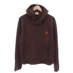 ナイキエーシージー NIKE ACG Polartec R wolf Tree フリースジャケット トレーナー ロゴ刺繍 フード付き 長袖 L 赤 ボルドー /FT