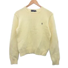 RALPH LAUREN SPORT ラルフローレンスポーツ コットンニット セーター 長袖 ポニー刺繡 黄 イエロー M ■MET2
