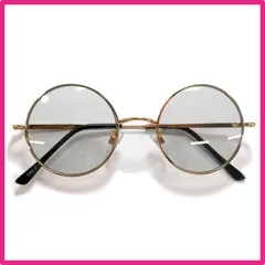 GOLD×Lt.SMOKE [MERRY PLEASURE] メリープレジャー 伊達メガネ サングラス ライトカラーレンズ カラーレンズサングラス ボストン ラウンド 丸メガネ 丸型 薄い色 メンズ レディース UVカット (GOLD×Lt.SMOKE)