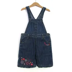 オシュコシュビゴッシュ オーバーオール デニム ショートパンツ サロペット キッズ 女の子用 120サイズ ブルー OSHKOSH B'GOSH 【中古】