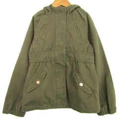 ギャップキッズ ミリタリージャケット アウター パーカー キッズ 女の子用 120サイズ カーキ GAP KIDS 【中古】