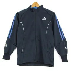 アディダス ジャージ トラックジャケット アウター クライマライト スポーツウエア キッズ 男の子用 150サイズ ネイビー adidas 【中古】