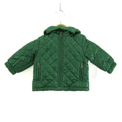 ベビーギャップ キルティングジャケット 中綿ジャケット  ジャンパー アウター ベビー 男の子用 80サイズ グリーン BABY GAP 【中古】