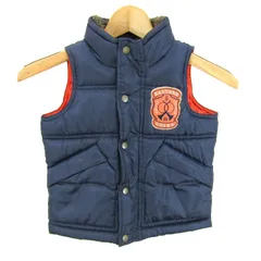 ベビーギャップ ベスト ジャケット アウター 中綿入り ベビー 男の子用 90サイズ ブラック BABY GAP 【中古】