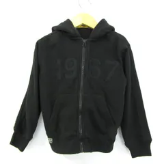 ポロラルフローレン パーカー トップス ジップアップ スウェット 裏起毛 キッズ 男の子用 4/4Tサイズ ブラック POLO RALPH LAUREN 【中古】