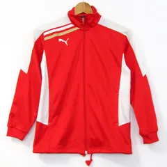 プーマ ジャージ ジャケット アウター スポーツウエア キッズ 男の子用 140サイズ レッド PUMA 【中古】