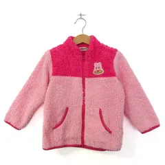 ミキハウス ブルゾン ジャケット アウター ボアフリース ホットビスケッツ キッズ 女の子用 100サイズ ピンク MIKIHOUSE 【中古】