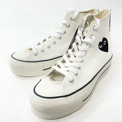【尾張小牧店】 中古 CONVERSE | コンバース PLAY COMME des GARCONS スニーカー AZ-K124-001 ホワイト  26.0cm【126】