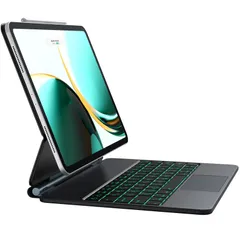 CHESONA マジックipad air 13インチ キーボード (M2 2024) 7色バックライト付き マジックBluetoothキーボード、ホバースタンドワイヤレスキーボード ipad 12.9 第6世代 2022/第5世代 2021/第4世代 202