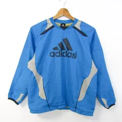 アディダス ピステ ウィンドブレーカー サッカー スポーツウエア キッズ 男の子用 150サイズ ブルー adidas 【中古】