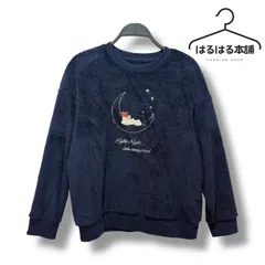 紺／ネイビー／長袖／ふわふわ／トップス／キャラクター／ミニーマウス／ルームウェア／M