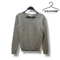 UNIQLO／ユニクロ／カシミヤ／100／ニット／グレー／無地／トップス／Vネック／S