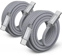 CLEEFUN USB C ケーブル【3m 2本セット】PD対応 60W急速充電 タイプC To C 2.0 - iPad Mini 6 2021、MacBook、iPad Pro 2018、Galaxy S23 Ultra S23 S22、M23 5G、Xp