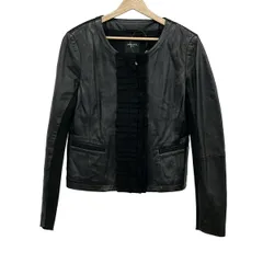 美品 XL ウィークエンドマックスマーラ   レザージャケット 42 黒 美品 XL ウィークエンドマックスマーラ レザージャケット 42 黒