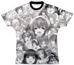 【中古】Tシャツ 集合 アヘ顔Tシャツ グレー Lサイズのサムネイル