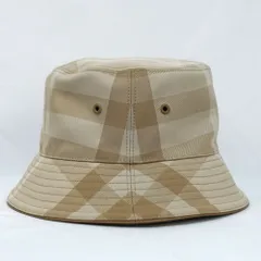 BURBERRY バーバリー ハット バケットハットチェック柄 ベージュ Sサイズ 8052103のサムネイル