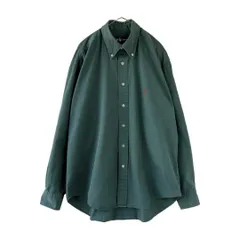 Ralph Lauren　デザインシャツ　刺繍ロゴ　ワンポイント　グリーン