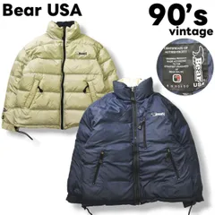 90sヴィンテージ ベアーUSA リバーシブル ダウンジャケット L グレー