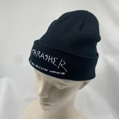 スラッシャー　ニット帽　THRASHER　メンズ　ブラック