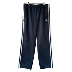 adidas　トラックパンツ　ジャージ　Oサイズ　刺繍　ワンポイント　万国旗