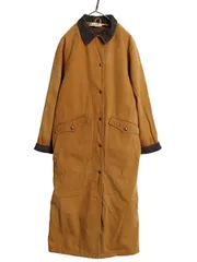 【お得なクーポン配布中!】 90s エルエルビーン ダック ロング コート レディース S ハンティング フィールド ステンカラー ネイティブ パイル フリース ライナー付き