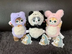 (新品) mofusand mofusand クマ パンダ うさぎコスチュームキーホルダー ぬいぐるみ ぬいぐるみ