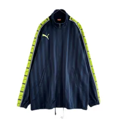 PUMA　トラックジャケット　ジャージ　刺繍ロゴ　ワンポイント　ストライプ