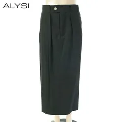 85%OFF 新品 アリジ ALYSI スカート 38 ESK717 Sサイズ ブラック レディース ロングスカート リネンスカート 麻 イタリア製