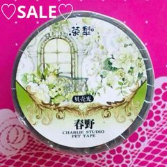 ♡SALE♡ 贝壳光 6.5cm×10m 罗拉的祈愿 海外マステ 花 - メルカリ