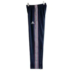 adidas　トラックパンツ　ジャージ　刺繍ロゴ　ワンポイント　万国旗