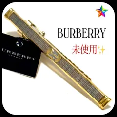 未使用・タグ付き✨ バーバリー ネクタイピン チェック 騎士ロゴ